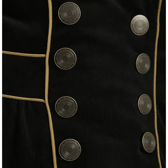 Doctor Who Hot Topic BBC Long Tardis Deep Navy Black Trench Long Coat NWT Medium - Picture 7 of 14